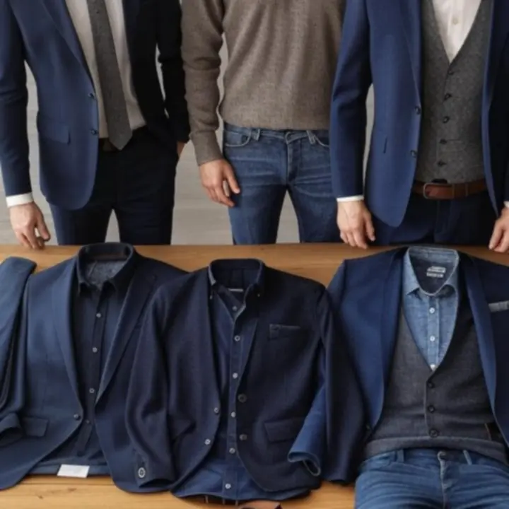 Kurált férfi szettek zakóval, nadrággal és inggel összeállítva